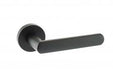 Atlantic Handles Matt Black STATUS Michigan Lever on Round Rose