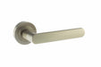 Atlantic Handles Satin Nickel STATUS Michigan Lever on Round Rose