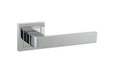 Atlantic Handles Satin Nickel/Polished Chrome STATUS Montana Designer Lever on S4 Square Rose