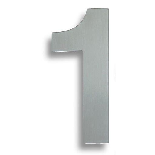 Carlisle Brass Numerals BRIGHT STAINLESS STEEL 178 X 2MM NUMBER 1 - CONCEALED PIN FIT G316