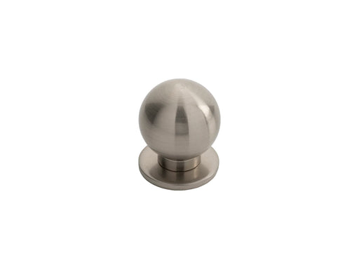 Carlisle Brass Cupboard Knob Satin Nickel 30mm FTD Stainless Steel Ball Knob w/ Rose