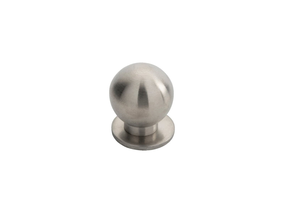 Carlisle Brass Cupboard Knob Stainless Steel 30mm FTD Stainless Steel Ball Knob w/ Rose