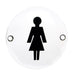 Carlisle Brass Signs BRIGHT STAINLESS STEEL 76 X 1.5MM FEMALE SYMBOL - FACE FIX