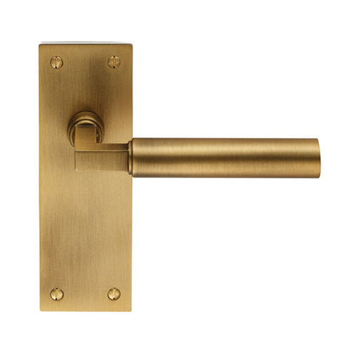 Carlisle Brass Handles ANTIQUE BRASS AMIATA LEVER ON BACKPLATE  - LATCH