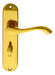 Carlisle Brass Handles POLISHED BRASS ANDROS LEVER ON BACKPLATE - BATHROOM 57MM C/C 180MM X 40MM