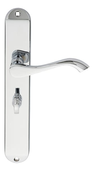 Carlisle Brass Handles POLISHED CHROME ANDROS LEVER ON BACKPLATE - BATHROOM 57MM C/C 242MM X 40MM