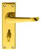 Carlisle Brass Handles Polished Brass Ascot Heavy Victorian Lever On Backplate - Bathroom 57Mm C/C 150Mm X 43Mm