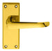 Carlisle Brass Handles Polished Brass Ascot Heavy Victorian Lever On Backplate - Latch 118Mm X 43Mm