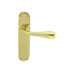 Carlisle Brass Handles Polished Brass Astro Lever On Backplate - Latch Otl (Polished Brass) 185Mm X 40Mm