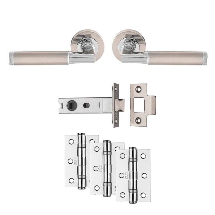 Carlisle Brass Ultimate Door Pack Carlisle Brass Belas Latch Pack - Ultimate Door Pack - Satin Nickel / Polished Chrome