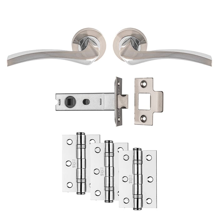 Carlisle Brass Ultimate Door Pack Carlisle Brass Sines Latch Pack - Ultimate Door Pack - Satin Nickel / Polished Chrome