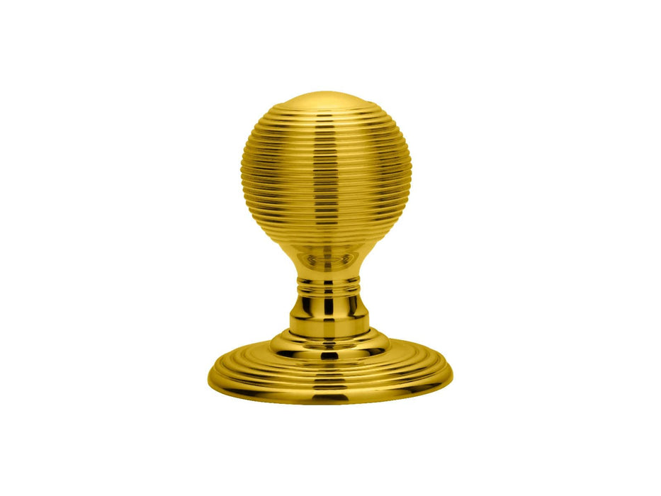 Carlisle Brass Knobs Polished Brass Delamain Reeded Knob