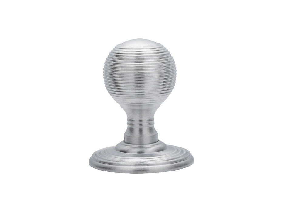 Carlisle Brass Knobs Satin Chrome Delamain Reeded Knob