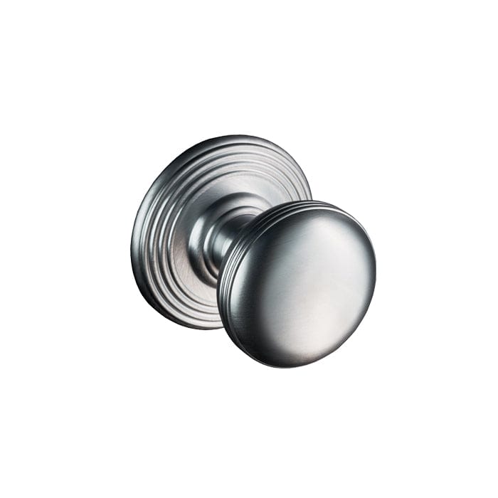 Carlisle Brass Knobs Satin Chrome Delamain Ringed Knob