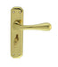 Carlisle Brass Handles Polished Brass Eden Lever On Backplate - Bathroom 57Mm C/C 180Mm X 40Mm