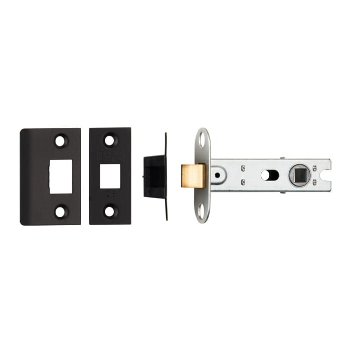 Carlisle Brass Latches Matt Black Eurospec 76Mm Ce B/T Tubular Mortice Latch square