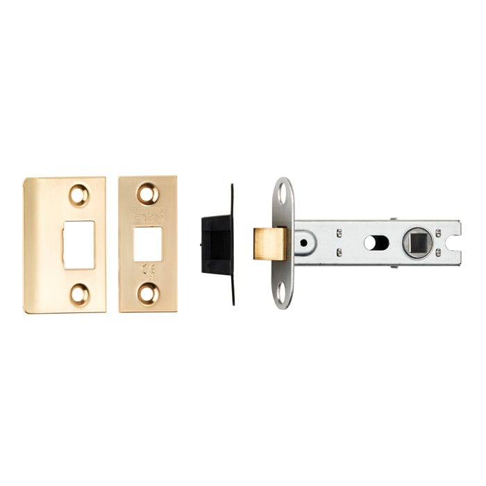 Carlisle Brass Latches Satin Brass Eurospec 76Mm Ce B/T Tubular Mortice Latch square