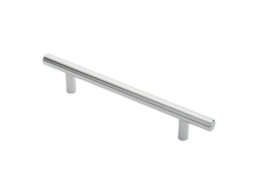 Carlisle Brass Cupboard Handles Polished Chrome FTD 12mm STEEL T- BAR HANDLE 128mm c/c