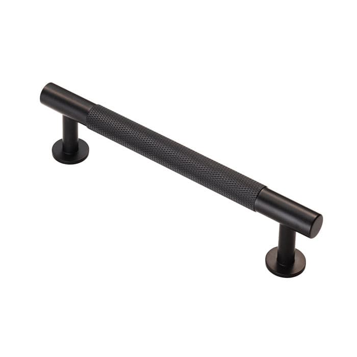 Carlisle Brass Cupboard Handles Matt Black FTD KNURLED PULL HANDLE 128MM C/C