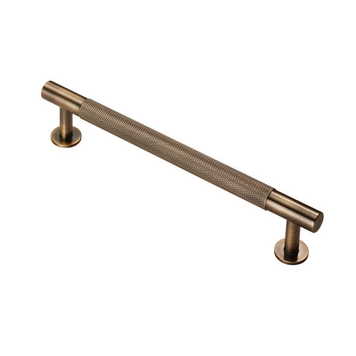 Carlisle Brass Cupboard Handles Antique Brass FTD KNURLED PULL HANDLE 160MM C/C