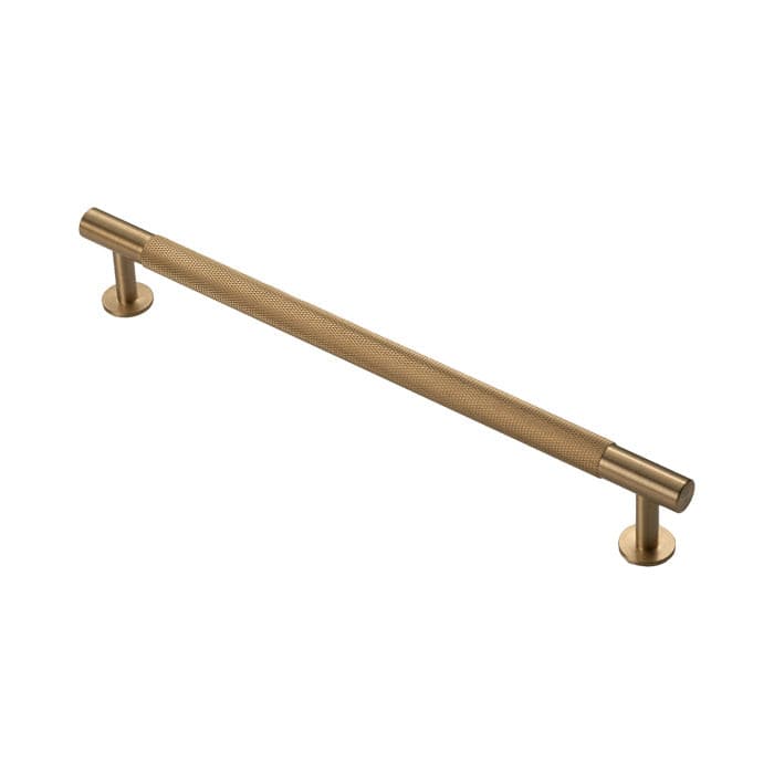 Carlisle Brass Cupboard Handles Satin Brass FTD KNURLED PULL HANDLE 224mm c/c