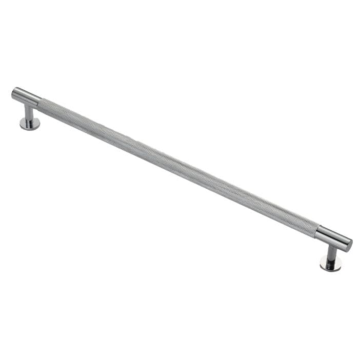 Carlisle Brass Cupboard Handles Polished Chrome FTD KNURLED PULL HANDLE 320mm c/c