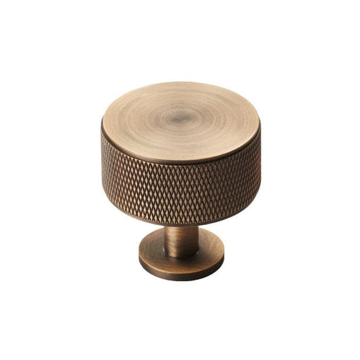 Carlisle Brass Cupboard Knob Antique Brass FTD KNURLED RADIO KNOB