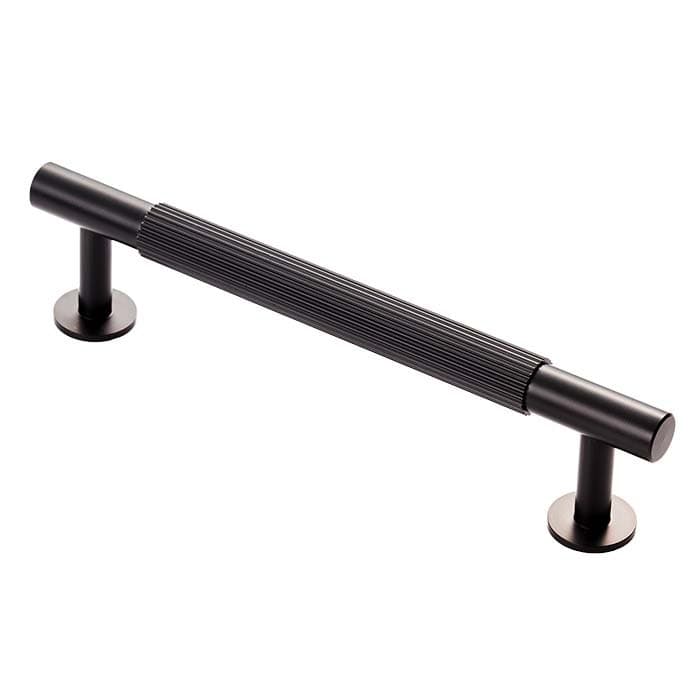 Carlisle Brass Cupboard Handles Matt Black FTD LINES PULL HANDLE 128mm c/c