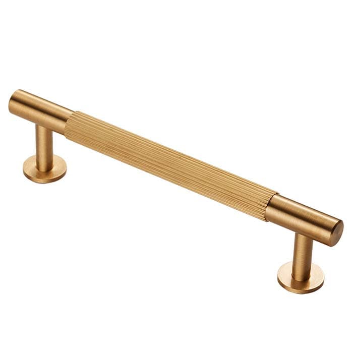 Carlisle Brass Cupboard Handles Satin Brass FTD LINES PULL HANDLE 128mm c/c