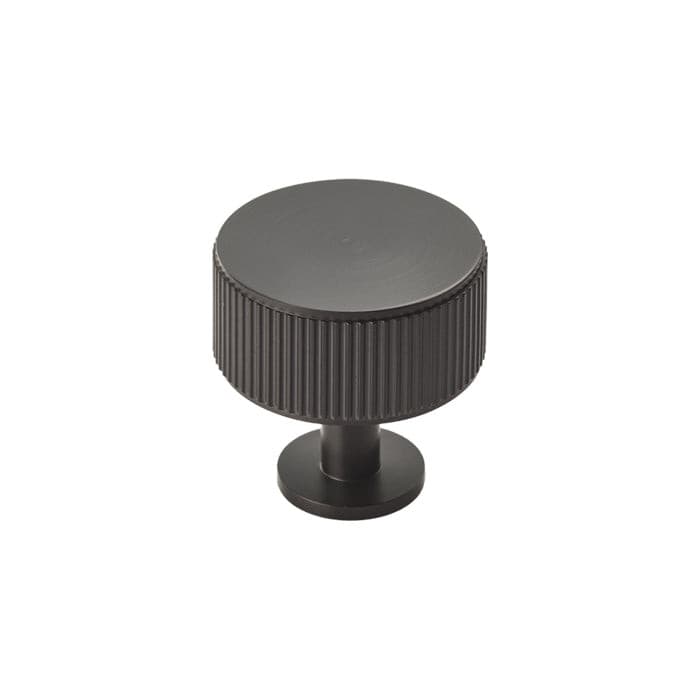 Carlisle Brass Cupboard Knob Matt Black FTD LINES RADIO KNOB