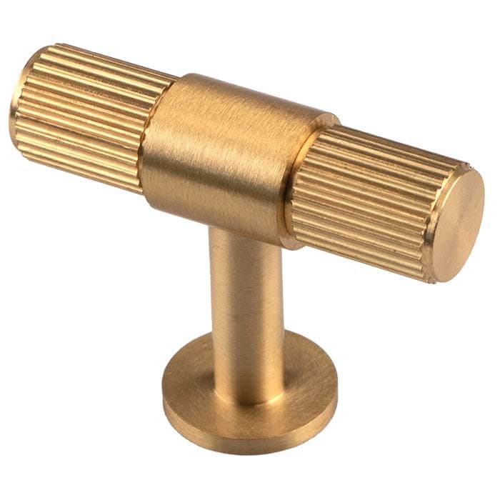 Carlisle Brass Cupboard Knob Satin Brass FTD LINES T-BAR KNOB