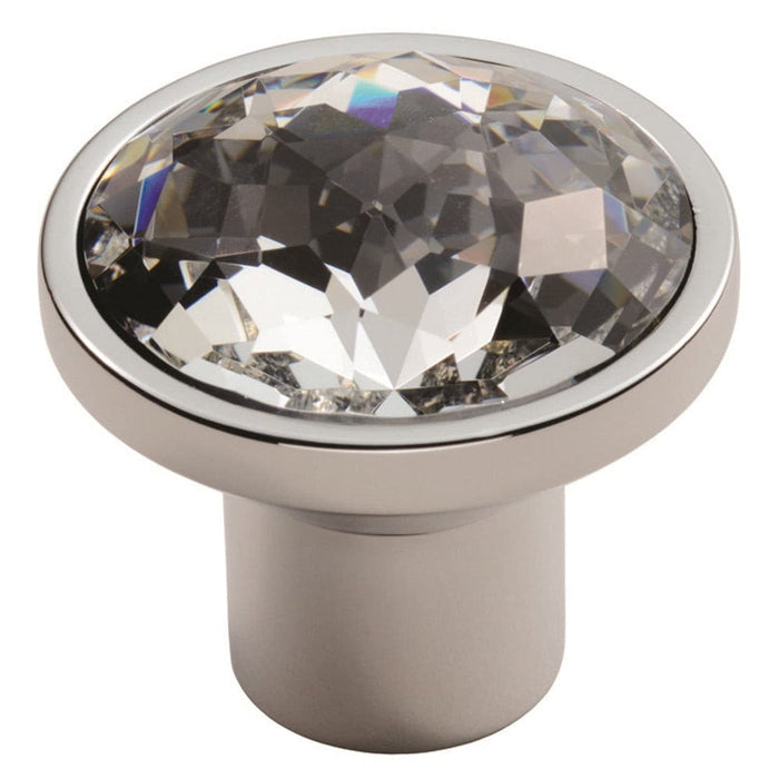 Carlisle Brass Cupboard Knob Polished Chrome FTD ROUND CRYSTAL KNOB