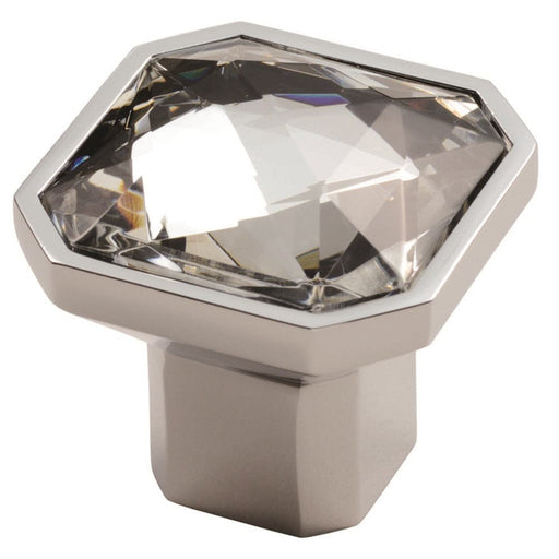 Carlisle Brass Cupboard Knob Polished Chrome FTD SQUARE CRYSTAL KNOB