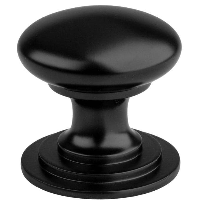 Carlisle Brass Knobs Matt Black FTD VICTORIAN KNOB (ONE PIECE) 25mm