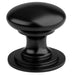 Carlisle Brass Knobs Matt Black FTD VICTORIAN KNOB (ONE PIECE) 25mm