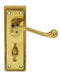 Carlisle Brass Handles Polished Brass Georgian Lever On Backplate - Bathroom 57Mm C/C 150Mm X 48Mm