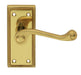 Carlisle Brass Handles Polished Brass Georgian Lever On Backplate - Latch 112Mm X 48Mm