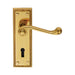 Carlisle Brass Handles Polished Brass Georgian Lever On Backplate - Lock 57Mm C/C 150Mm X 48Mm