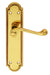 Carlisle Brass Handles Polished Brass Georgian Lever On Shaped Backplate - Latch 204Mm X 48Mm