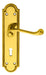 Carlisle Brass Handles Polished Brass Georgian Lever On Shaped Backplate - Lock 57Mm C/C 204Mm X 48Mm