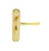 Carlisle Brass Handles Polished Brass Ibra Lever On Backplate - Bathroom 57Mm C/C Otl (Polished Brass) 185Mm X 40Mm