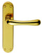 Carlisle Brass Handles Polished Brass Ibra Lever On Backplate - Latch Otl (Polished Brass) 185Mm X 40Mm