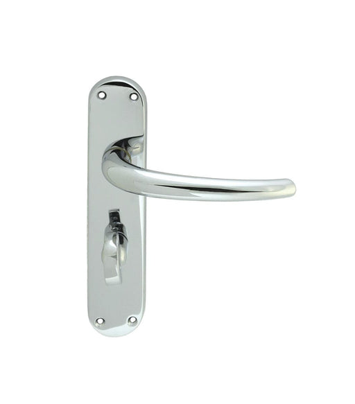 Carlisle Brass Handles Polished Chrome Lilla Lever On Backplate - Bathroom 57Mm C/C Cro (Polished Chrome) 185Mm X 40Mm