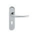 Carlisle Brass Handles Polished Chrome Lilla Lever On Backplate - Lock 57Mm C/C Cro (Polished Chrome) 185Mm X 40Mm