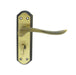 Carlisle Brass Handles FLORENTINE BRONZE LYTHAM LEVER ON BACKPLATE - BATHROOM 57MM C/C 180mm x 48mm