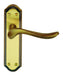 Carlisle Brass Handles FLORENTINE BRONZE LYTHAM LEVER ON BACKPLATE - LATCH 180mm x 48mm