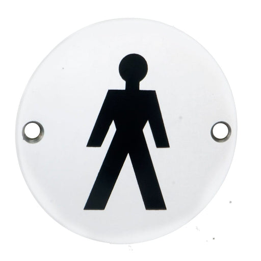 Carlisle Brass Signs Satin Anodised Aluminium Male Symbol