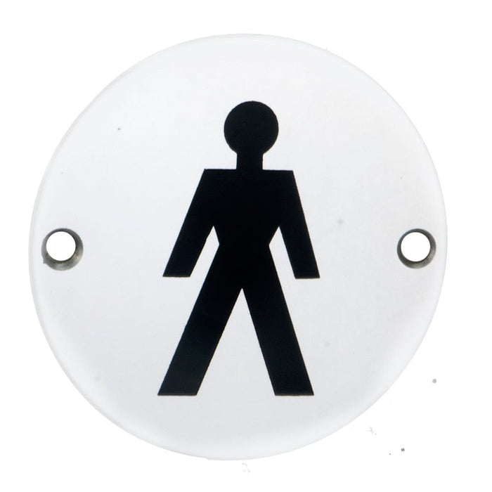 Carlisle Brass Signs Satin Anodised Aluminium Male Symbol