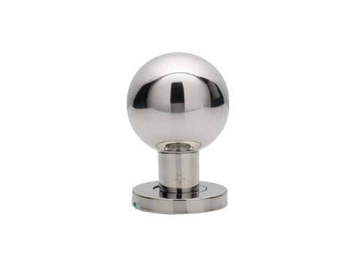 Carlisle Brass Knobs Bright Stainless Steel Mortice Knob on Sprung Round Rose