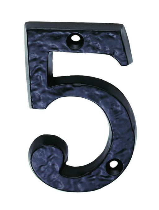 Carlisle Brass Numerals Black Antique Numeral Face Fix (No 5) 76Mm